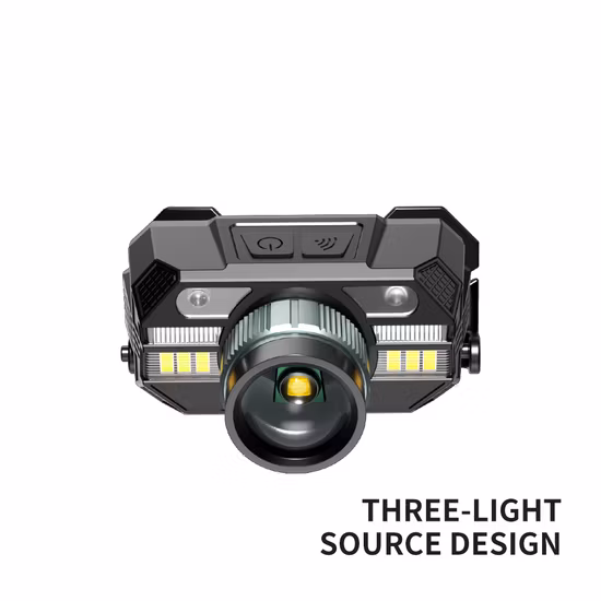 Warsun vente en gros lampe frontale rechargeable 1000 lumens inspection d'urgence lampe frontale à induction à ondes de course