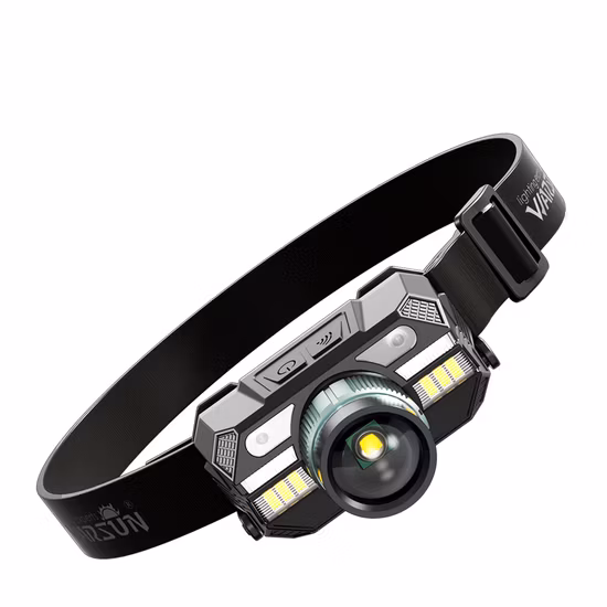 Warsun Wholesale 1000 Lumen Rechargeable Head Torch Light Emergency Inspection Running Wave Induction Headlamp