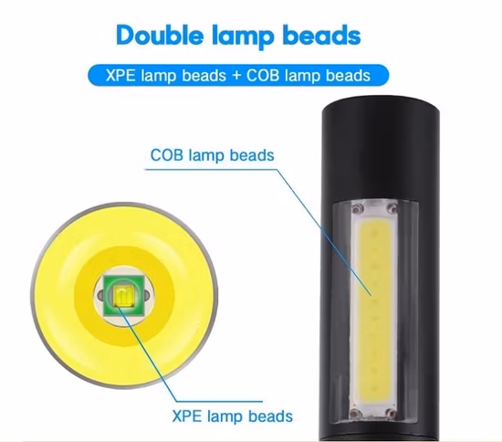 Brightenlux 2022 nouvelle meilleure lampe de poche tactique USB COB LED 10000 Lumen haute puissance Rechargeable avec batterie externe